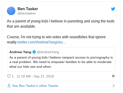 As a parent of young kids I believe in using the tools that are available. Course I'm not trying to win votes with soundbites that ignore reality