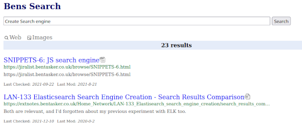 My search results page