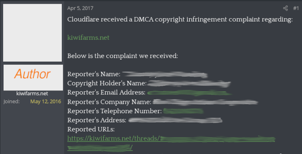 KF publish full DMCA complaint details