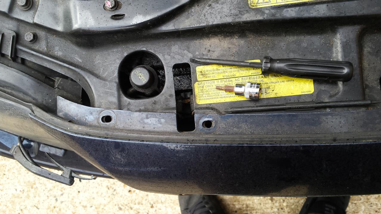 Bumper Radiator rivets removed
