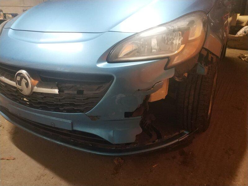 Vauxhall Corsa E impact damage